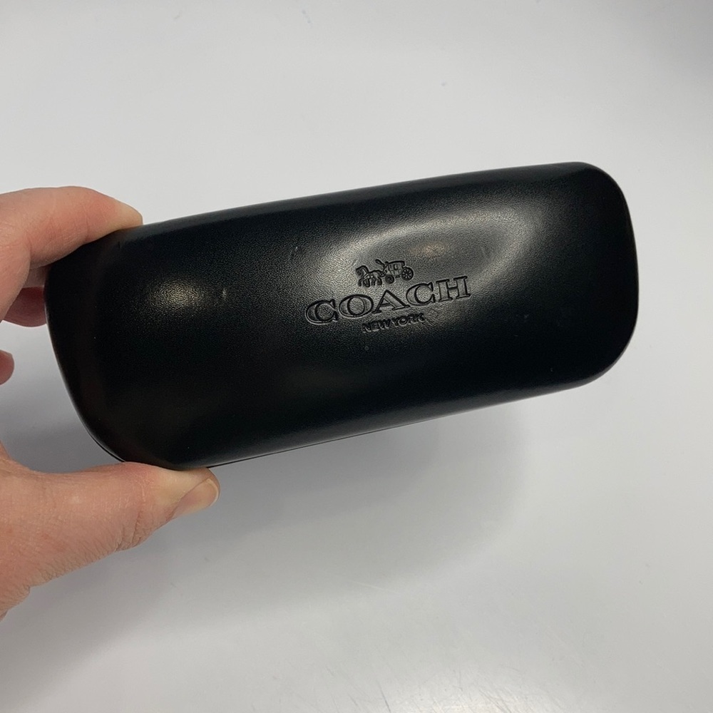 Coach hard shell glasses case black